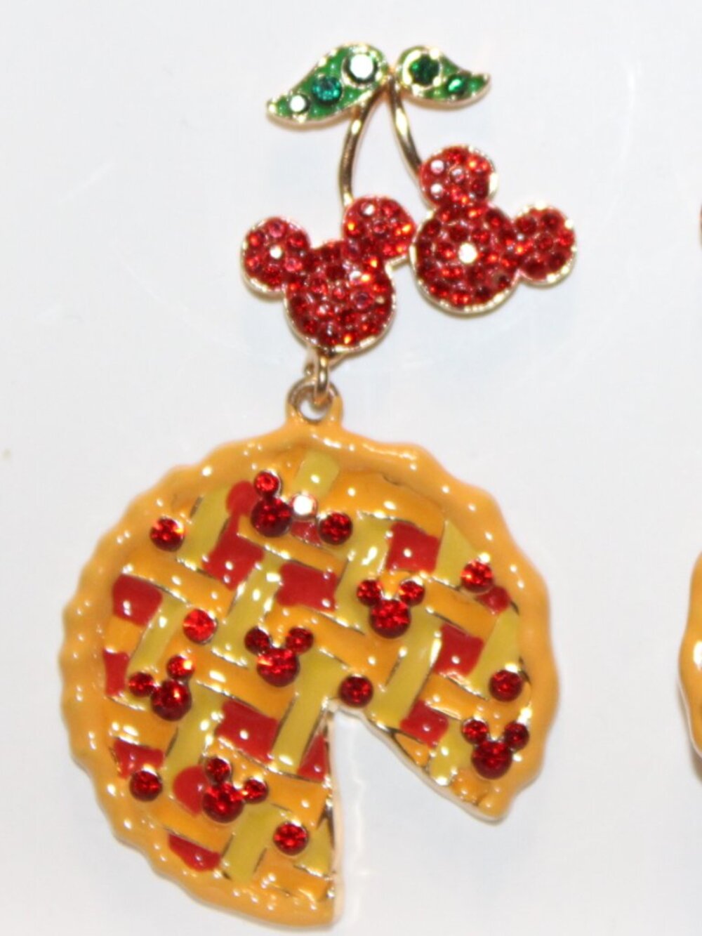 NWT BaubleBar Mickey Mouse Cherry Pie earrings CUTE!!!! - Picture 4 of 6
